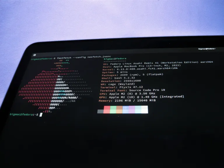 Asahi Linux with cage compositor